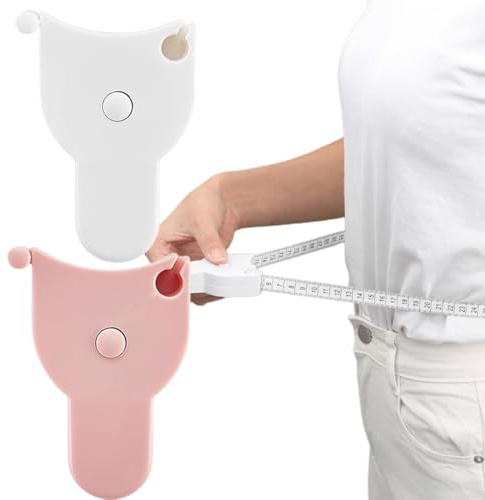 Confezione da 2 regole da sarto bianche/rosa nordico, metro a nastro, righello da sarto morbido, metro a nastro per il corpo, ottimo per cucire e misurare parti del corpo