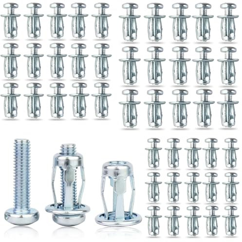 45 Stück Hohlraumdübel Metall,Hohlraumdübel Set (M4 x 20,M5 x 25,M6 x 25),Gipskarton Dübel Gipskartondübel,Hohlwanddübel,Spreizdübel Metalldübel,Schlagdübel für Befestigungen Rigipsplatten,Gipskarton