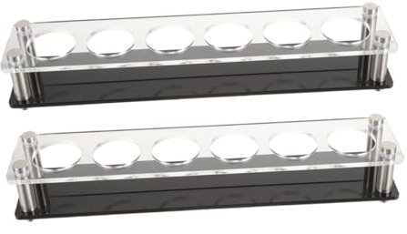 Warmhm 2pièces Support Acrylique Pour Verres à Shot Plateau De Service à Emplacements Pour Et Bars Organisateur De Verres à Liqueur Présentoir Pour Cocktails Et Whiskies