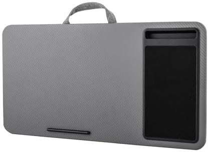 JF HOME BLISS Large 57.5x30.5cm Sofa & Bed Laptop Desk with Cushion Base, Portable Ergonomic Grey