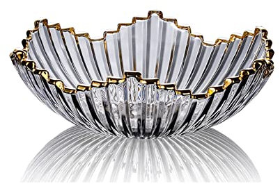 KXQYIKYI Plateaux de service en verre en cristal, bols de fruits, bols pour fête, collations décoratives, plats de service, service de restauration (couleur: a) (a)