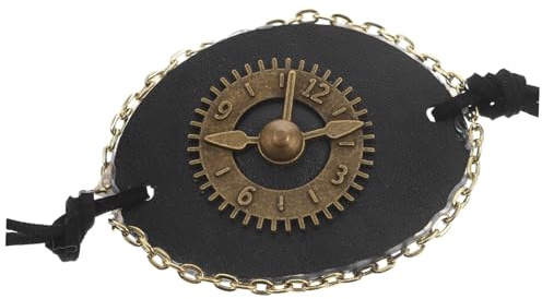 TOYZFRIENDY Retro Punk Einzige Augenklappe aus Pu und Aluminiumlegierung Leichte und Atmungsaktive Cosplay und Party Augenmaske für Erwachsene Zufällige Farbe