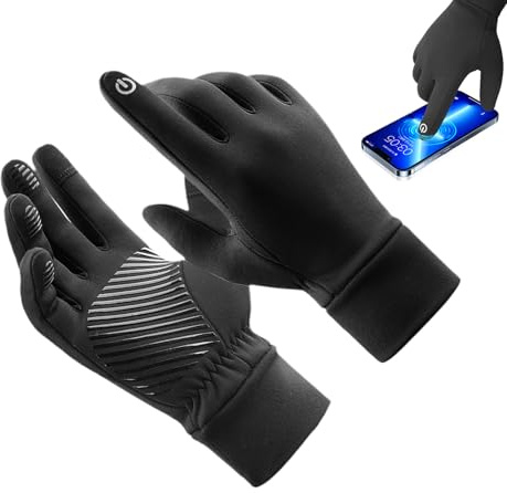 Générique Gants pour écran Tactile Femme,Gants d'équitation | Chauds imperméables avec Doublure Thermique, antidérapants avec Doigts à écran Tactile, équipement de Course pour Femmes et Hommes