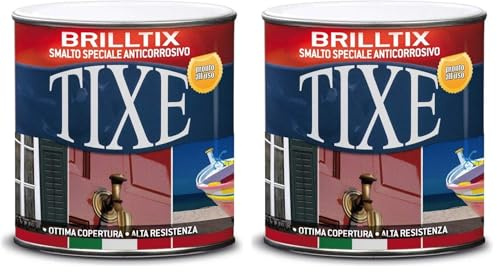 TIXE Smalto a Solvente Brilltix Opaco | Vernice a Solvente con Finitura Opaca e Vellutata, Uniforme e Compatta, Alta Resistenza | 500 ml | Nero Opaco | Made in Italy (104.1502) (Confezione da 2)