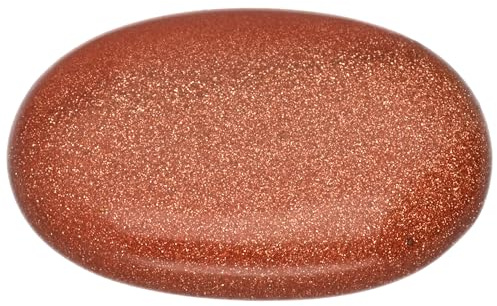 Goldfluss Scheibenstein 3-5 cm Handschmeichler Edelstein Heilstein | Inkl. Edelsteinkarte | Flach & poliert – für die Hosentasche | Ideal als Geschenk