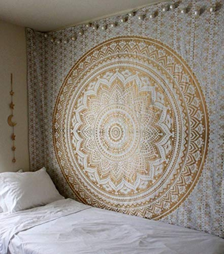 Uministyle Tapestries Tapisserie murale à suspendre Décoration d'intérieur Tapisserie Mandala Indienne Hippie (couleur 1, 150 x 200 cm)