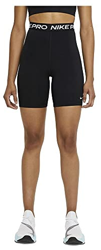 Nike Damen W Np 365 7in Hi Rise Shorts, Black/White, M EU