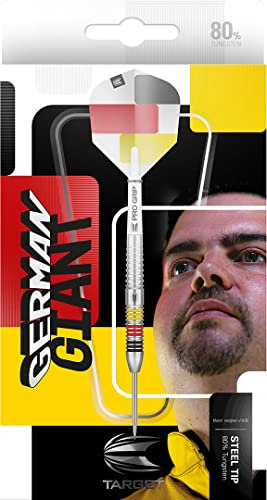 Target Darts Gabriel Clemens 80 80% Wolfram Steeldarts-Set (22 g), schwarz, gelb, rot und weiß