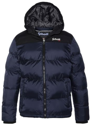 Schott NYC Mixte Enfant Utah2b Doudoune, Navy, 12 Ans EU