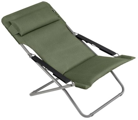Lafuma MOBILIER - Klappbarer, gepolsterter Liegestuhl - Transabed - BeComfort® - Grün Olive LFM2829_9548-5 Jahre Garantie