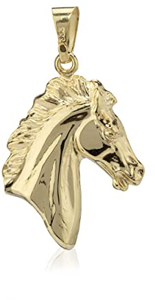 NKlaus Kettenanhänger 333 Gelb Gold 8 Karat; poliert Pferdekopf, 1 Stück | Pferd; 16,8 x 15,4 x 4,1mm; 16,8mm; 4,5mm; 2,7mm; Gelbgold; Gelb; 16,8mm; B0BVKLN688; anhänger pferdekopf gold