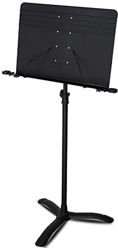 Aqkgtj Faltbarer Notenständer aus Metall, Notenpult höhenverstellbar 70-170cm, Orchester Musikständer für die Halten Ihrer Musik Buch, Ipad, Laptop, mit Mikrofonclip, schwarz