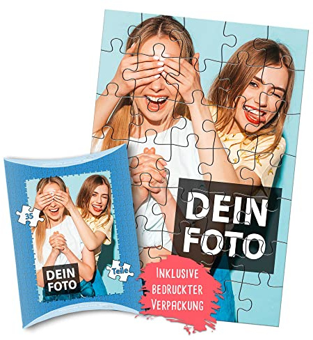 Hochformat Foto-Puzzle 24-1000 Teile in inkl. hochwertiger Verpackung - mit eigenem Foto Bedrucken - Puzzle selber gestalten - 35 Teile in Kartonverpackung