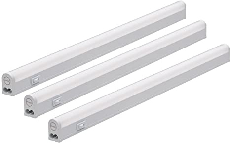 Oktaplex 3er Set Riga LED Unterbauleuchte Küche 54cm warmweiß | 810lm 3000K mit Schalter 9W Unterbaubeleuchtung Weiß 230V erweiterbar