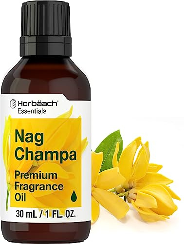 Horbäach Nag Champa Fragrance Oil | 1 fl oz (30ml) | Premium Grade | for Diffusers, Candle and Soap Making, DIY Projects & More