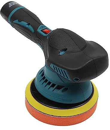 Lucidatrice per auto, 12 V, senza fili, lucidatrice eccentrica, 6 velocità regolabili, lucidatura per auto, 145 mm, 2 batterie al litio incluse, 300 W, mini lucidatrice