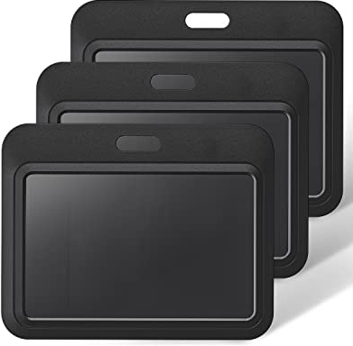 Uniclife Sliding ID-IDkortfodral horisontell svart hårdplastfodral med klart fönster kortskydd för kontor skola kreditkort nyckelkort körkort och pass, 3-pack