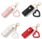 BOSOIRSOU Lot de 4 étuis à rouge à lèvres, porte-clés avec miroir, étui en PU pour rouge à lèvres, sac de brillant à lèvres, pochette pour baume à lèvres pour femme, cadeau de fête de voyage