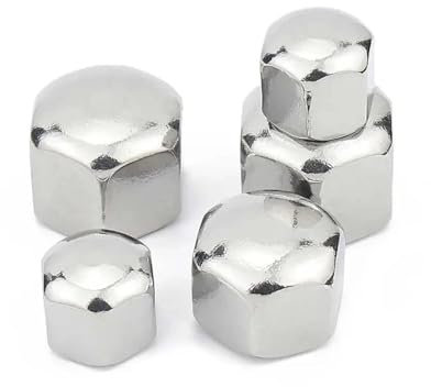 1/10 Stück 304 A2-70 Edelstahl Kurze Überwurfmutter M3 M4 M5 M6 M8 M10 M12 M14 M16 M20 Abdeckblindmutter DN917(M6-5Pcs)