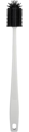 Lurch Flaschenbürste Silikonkopf Bürste extra Lange Bürste für Flaschen 35 cm Light Grey schwarz