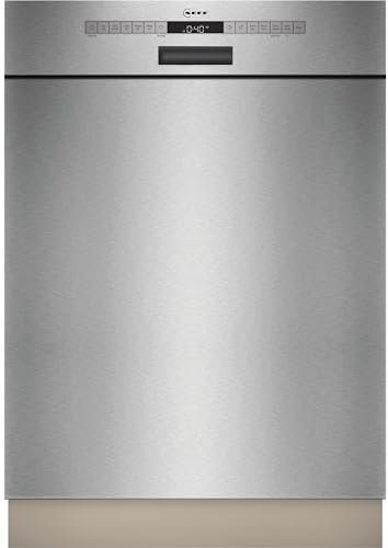 Neff S125EBS16E, N 50, Smarter Unterbau Geschirrspüler 60 cm, Spülmaschine Made in Germany, Besteckkorb, sehr leise, Open Dry, starke Reinigung mit Chef 70ºC, Favoriten, Gebürsteter Stahl, Aqua Stop