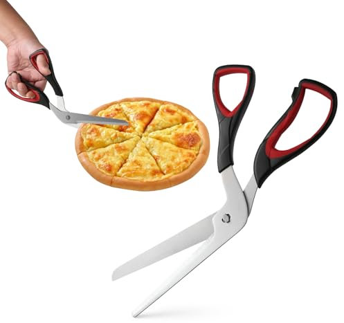 FHISKUNYU Tijeras para Pizza Lavables en Lavavajillas | Tijeras de Cocina para Cortar Pizza, Pasteles y Hierbas | Fáciles de Usar, Ligeras y Duraderas