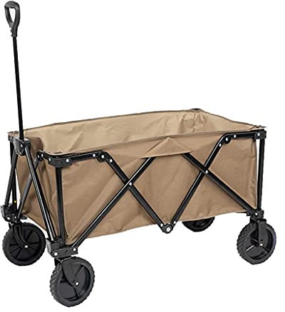 Chariot Utilitaire Pliable d'extérieur Chariot Pliable, Chariot de Plage extérieur avec poignée télescopique, Chariot de Transport de remorque de Jardin, pour Tout Terrain