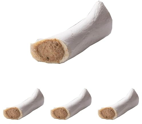 Hollings Filled Bone with Venison Dog Chew, Delicious, Air Dried Long Lasting Bone for Adult Dogs, Made with 100% Natural Ingredients (1 Bone) (Pack of 4)