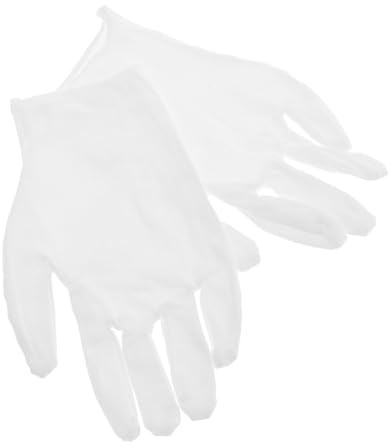 SAFIGLE Guanti di Cotone Bianco Lavabili per Manipolazione Esposizione e Pulizia di Gioielli Protettivi e Riutilizzabili