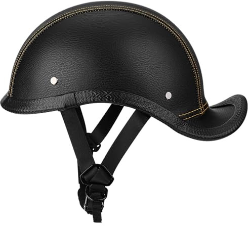 Caschi Demi-Jet Moto Casco Scodella Mezzo Guscio Scooter Casco Scooter Cromwell Aperto Casco Moto Ciclomotore Retro Mezzo Certificato DOTECE Adatto sia a uomini che a donne 5,M:57-58CM