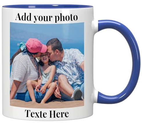 CWYW Tazza personalizzati con foto,Tazza da caffè personalizzata con immagine e testo，Novità Regali personalizzati per uomini e donne
