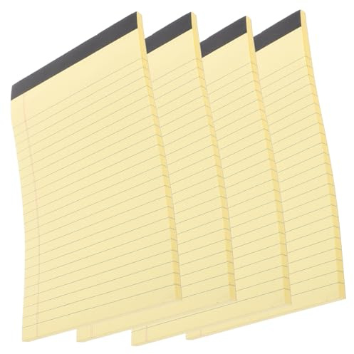 Artibetter 4 Stück Abreißbare Notizblöcke mit Breit Liniertem Papier Glattes Papier Kompakt für Büro und Zuhause Praktische Kleine Schreibblöcke