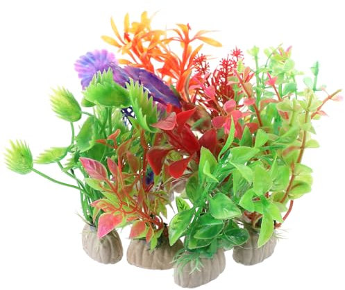 Alipis 10 Pièces Décoration de Faux pour Aquarium Réalistes pour Aménagement de Réservoirs Eau Douce