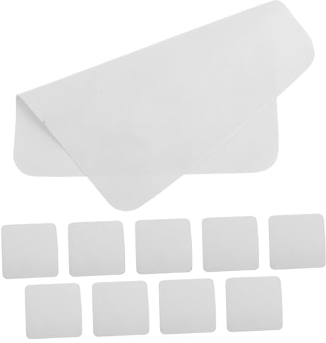 SHINEOFI 10pcs Microfiber Jewelry Cleaning Cloths Suede Wipes for Polishing Silverware Eyewear Camera Lenses
