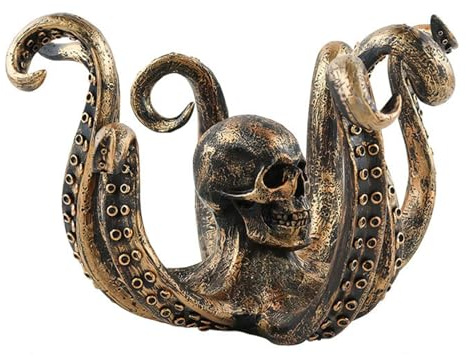 Octopus Coffee Mug Holder, Vintage Resin Stand, 11.81x6.3 Inches Special Desktop Statue, Tentacle Design for Holding Tea Cups, Table Decor, Kitchen, Home Bar, Restaurant Use
