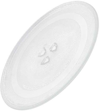 Healifty Scratch-Resistant Microwave Glass Turntable Plate with Fixers for Microwave Ovens