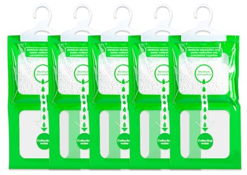 Sudnsadaks Assorbi Umidità Armadio, 5 Pack 80g Antiumidita Armadio, Deumidificatore Antimuffa Antiumidita Casa, Sacchetti Assorbi, Igroscopico Prova d'Umidità, Assorbiumidita Anti Umidità