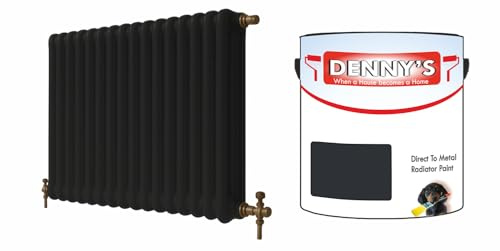 SCOOBYS PAINTS BACK IN THE MIX Direct to Metal Radiator Paint, Heat Resistant, 250ml, Brush-On Application Metallic and solid Colours (Black)