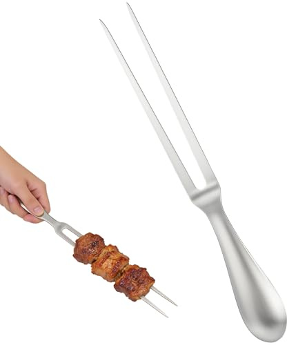 1 PcsCarving Fork for Meat Forks, Heavy Duty 304 Stainless Steel Meat Fork Set with Ergonomic Handle, BBQ Turkey Forks for Roasting Cooking Dinner Parties, Dishwasher Safe