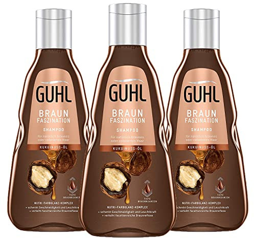 3x Guhl Braun Faszination Shampoo Leuchtendes Haar Farbschutz und Glanz je 250ml