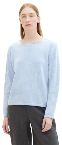 Tom Tailor 1033125 Maglione Lavorato a Maglia con Struttura Donna (Pacco da 1)