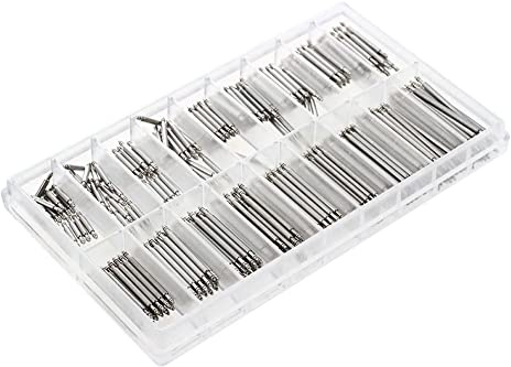 DEARBORN 360 st klockarmband fjäderstång rem länkstift metall reparationssats verktyg rem länkstift skärverktyg bar klockverktyg, SILVER