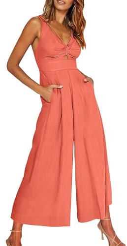 Saymany Arbeitsoverall Damen 90er Jumpsuit Damen Sommer Jumpsuits Sommer Jumpsuit Damen Sexy Faschingskostüme Damen Jumpsiut Damen Hosenanzug Damen Elegant 2 Teiler Arbeitslatzhose Damen(Rosa,L)