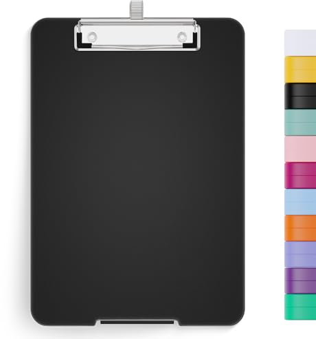 Hnogri Porte-bloc A5 avec rangement, Planches à pince pliables pour infirmières, Planches à pince pliables en plastique, Fournitures de bureau, Planches à pince de menu pour le travail.