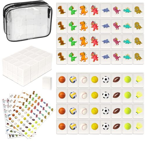 Corpower Seaside Escape Spiel - 65 Blöcke 30mm im ABS Plastik Mahjong Stil, Große Steine mit Aufkleber