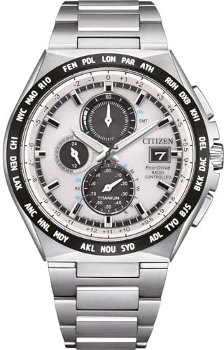 Citizen Radio Controlled AT8 Super Titanium AT8238-84A Men's Watch with White Background
