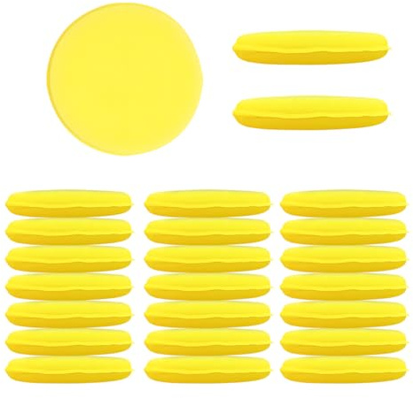 KVAEY 12PCS Car Foam Applicator Pads, 4 Inch Round Side Pressing Wax Applicator Foam Sponge, Ultra-Soft Auto Detail Hand Polishing Sponge Pad Cleaning Tool, Car Accessories (24 PCS)