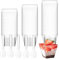 120ml Tazas de Postre, 50 x Vasos de Postre Plastico, Cuencos Aperitivos, Vasitos Aperitivos Plastico Reutilizables, Vasos para Postres, Vasitos para Postres Mousse Pudín, con 50 Cucharas de Postre