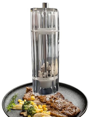 Sal y pimienta - Molinillo de sal y pimienta | Juego de especias de diseño manual y coctelera de sal fina molinillos de pimienta profesional para especias Annd Seeds Home Kitchens