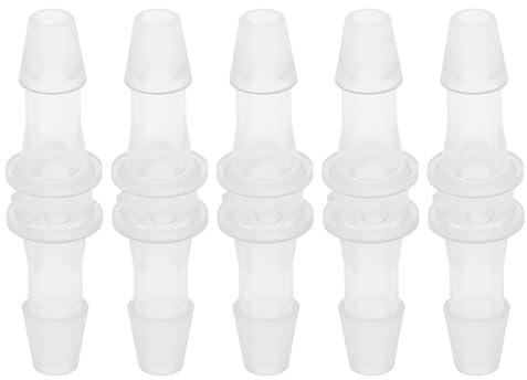RATCHROLL Plástico Manguera Púa Conector 3/32 L Forma 2 Vías Tubo Conector Transparente 5Pcs